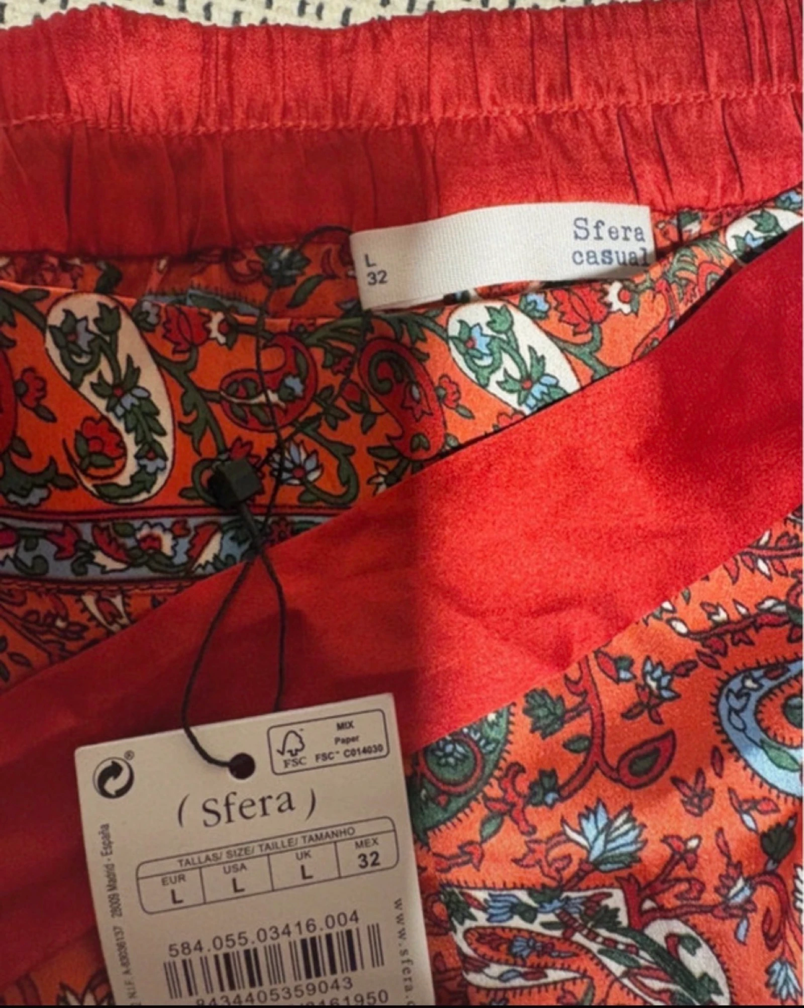 Shorts fluidos estampados Sfera L estilo boho paisley – photo 5